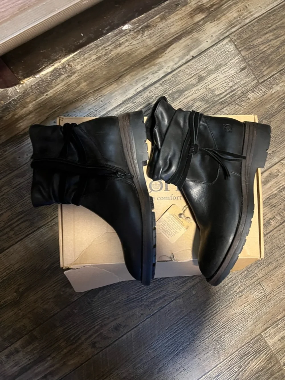 Born Black Leather Men’s Ankle Boots
